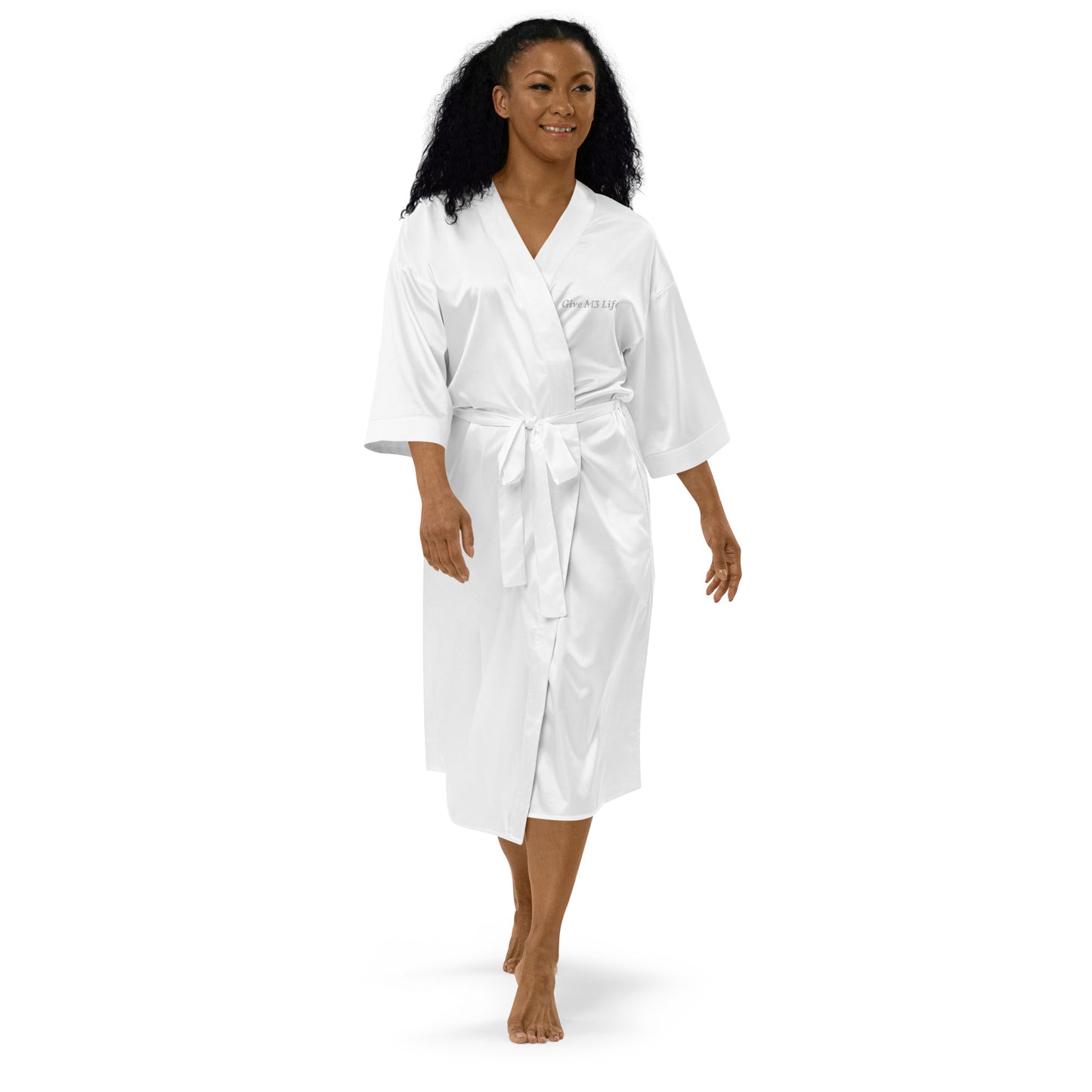 Satin robe